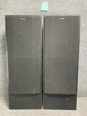Fisher Tower Speakers Pair ST-9428 Floor-Standing 3-Way Bass Reflex in Black-image