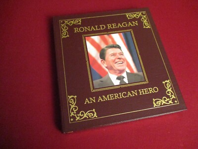 Ronald Reagan ~ An American Hero ~ The Easton Press ~ Large Illustrated Leather-image