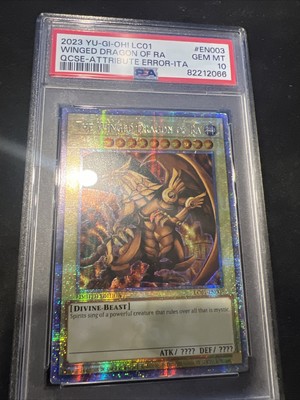 PSA 10 Winged Dragon Of Ra 25th Quarter Century Rare Yugioh Card LC01-EN003-image