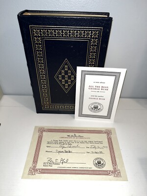 ALL THE BEST BY GEORGE BUSH EASTON PRESS 1999 1ST EDITION SIGNED DAMAGED-image
