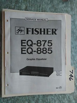 Fisher EQ-875 885 service manual original repair book stereo graphic equalizer-image