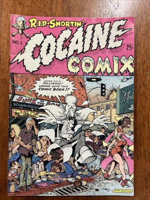 COCAINE COMIX #1  - Near Mint - Underground Comic R.I.P-Snorting 1975-image