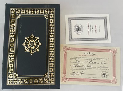 SIGNED By Edward Teller Memoirs Leather Book First 1st Edition - Easton Press -image