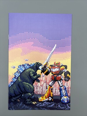 Godzilla vs Mighty Morphin Power Rangers #1 Diego Sanches 8-Bit Virgin Variant-image