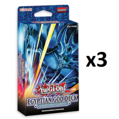 3x Yu-Gi-Oh! - Egyptian God Obelisk The Tormentor Reprint Unlimited Edition Stru-image