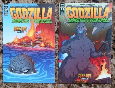 Godzilla Monsters and Protectors LOT: 2 NM, 4 VF (2021 IDW COMICS) 2A 4A-image