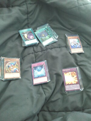 konami random yugioh cards lot used-image