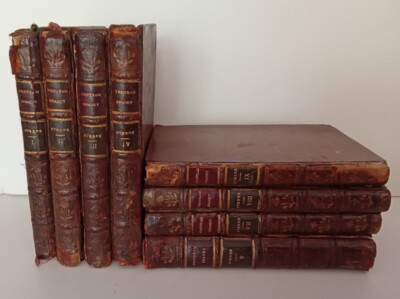 ANTIQUE BOOK SET LAURENCE STERNE THE LIFE & OPINIONS TRISTRAM SHANDY SIGNED 1760-image