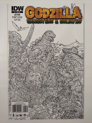 Godzilla Gangsters & Goliaths #1 - 1:10 Geof Darrow Sketch Variant - IDW 2011-image