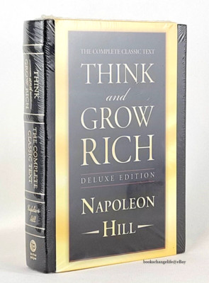 THINK AND GROW RICH by Napoleon Hill Vegan Leather Bound Deluxe Edition *Sealed*-image