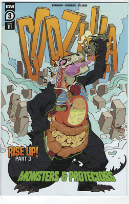 Godzilla Monsters Protectors #3 Retailer Incentive 1:10 RI Variant IDW Comics-image
