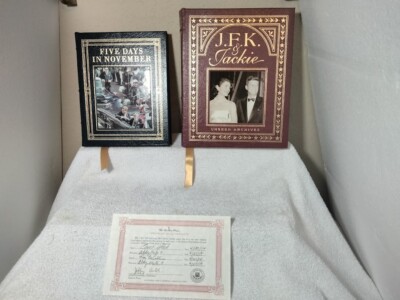 CLINT HILL SIGNED - FIVE DAYS IN NOVEMBER - EASTON PRESS LEATHER - JFK & Jackie-image