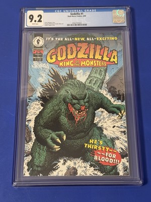 Godzilla King of the Monsters 1 CGC 9.2 Arthur Adams Cover Dark Horse Comic 1995-image
