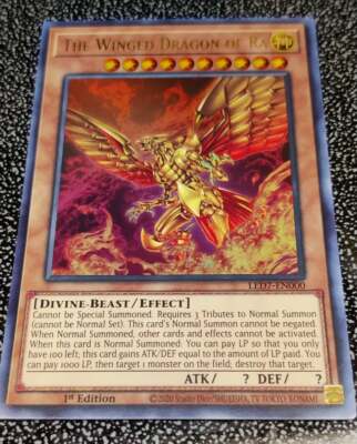 1x Yu-Gi-Oh! The Winged Dragon Of Ra (Alternate Art) - LED7-EN000 - Ultra-1st-NM-image
