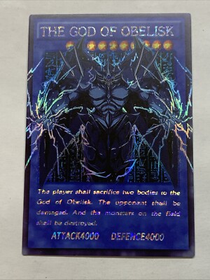 Obelisk The Tormentor Pop Out Egyptian God Cards ACG Card Holo Anime Yugioh Rare-image