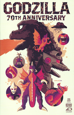 Godzilla 70th Anniversary #1 1:25 Tom Whalen Variant IDW 2024-image