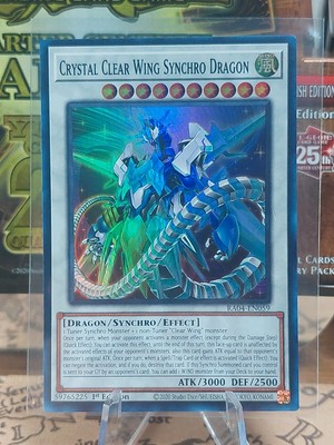 Yugioh Crystal Clear Wing Synchro Dragon Super Rare RA04-image