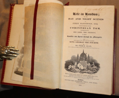 1821 LIFE IN LONDON First Edition & State Full Leather Pierce Egan Hinge Repair-image