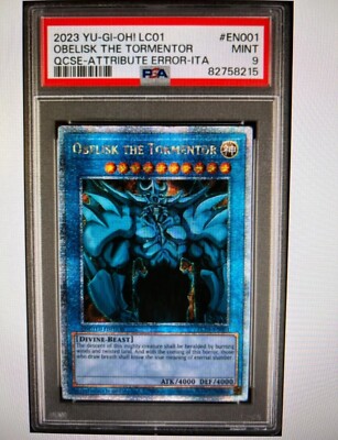 PSA 9 Obelisk The Tormentor Quarter Century Secret  Rare 25th Anniversary Yugioh-image