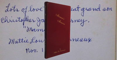 Bibb Cherbonneaux Genealogy Mamaw's memories Florida Biography signed-image