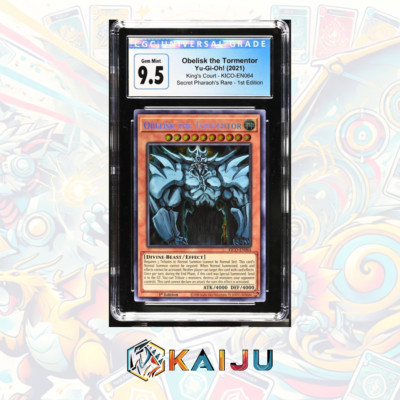 Yu-Gi-Oh! Obelisk Tormentor 2021 KICO-EN064 Secret Pharaoh Rare 1st Ed CGC 10-image