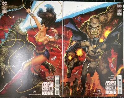 JUSTICE LEAGUE VS GODZILLA VS KONG 2 NAKAYAMA CONNECTING SET NM-image