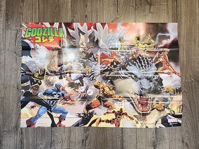 Godzilla VS. The Marvel Universe (Promo) 36x24 - Artist: Leinil Yu -Marvel- 2025-image