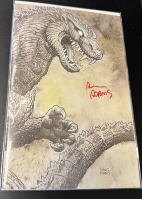 Godzilla #3 Wrap Around Cover Signed Adam’s Virgin VARIANT W/Coa comic book-image