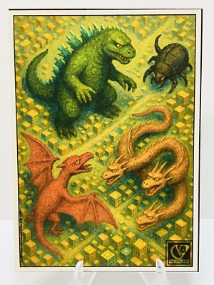 Parody Sports Monster Godzilla Series 1 Ltd Artist Ed  ACEO Collectible Card-image