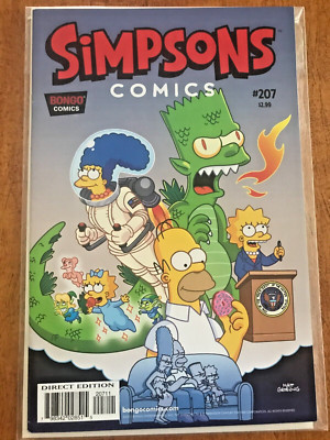 THE SIMPSONS COMICS #207 BONGO 2013 MATT GROENING BART GODZILLA - VF/NM-image