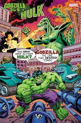 GODZILLA vs. HULK #1 (SCOTT KOBLISH HOMAGE VARIANT)(2025) COMIC BOOK ~ MARVEL-image
