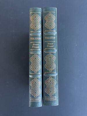 Tolstoy By Henri Troyat EASTON PRESS Volumes 1 & 2 Leather Collector's Edition-image