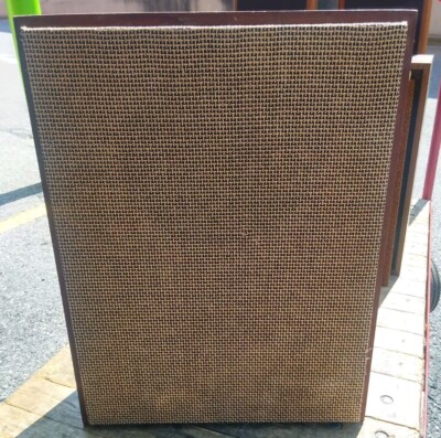 Vtg Mid Century Modern Fisher KS-1 Woofer Floor Speakers Walnut Bodies For Repai-image