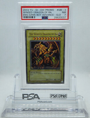 YUGIOH GBI-003 WINGED DRAGON OF RA ULTRA RARE HOLO PSA 7 NM #28620037-image