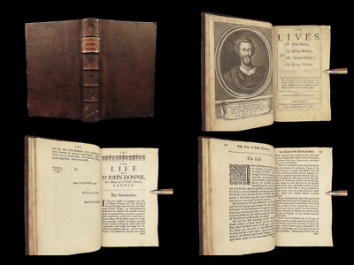 1670 Lives of John Donne 1ed Wotton Hooker & Herbert English RARE Isaak Walton-image
