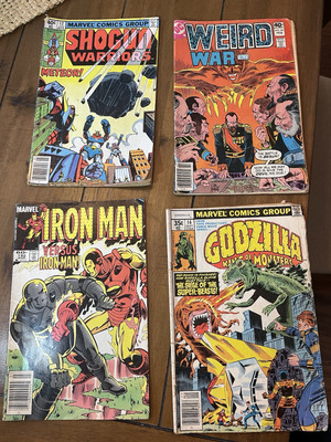 Iron Man #192 1985, Godzilla - 1978, Shogun Warriors 1979, Weird War  1980  Lot-image
