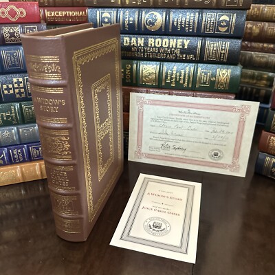 A Widow’s Story, Joyce Carol Oates SIGNED 1st EDITION LEATHER Easton Press COA-image