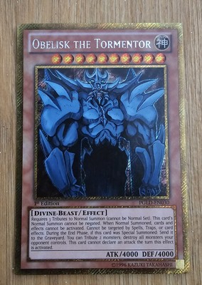 YuGiOh Obelisk the Tormentor PGLD-EN030 Gold Secret Rare 1st Edition MT/NM-image