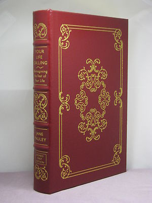 1st, signed by author, Your Life Calling by Jane Pauley, Easton Press, leather-image