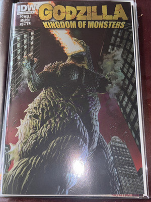 Godzilla Kingdom Of Monsters Alex Ross Foil Cover 70th Anniversary Facsimile -image