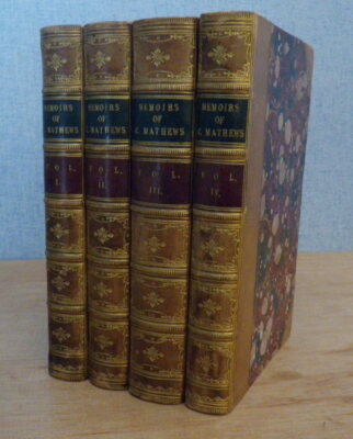 MEMOIRS OF CHARLES MATHEW Comedian 1838-39 4 Volume-image