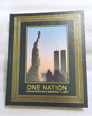 ONE NATION - America Remembers September 11th 2001 Leather 1st Ed. Easton Press -image