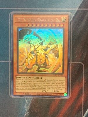 yugioh card LP ghost rare 1st ed the winged dragon of ra LED7-EN000-image