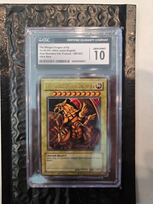 2003 GBI 003 Winged Dragon of Ra Ultra Rare Yu-Gi-Oh! Card CGC 10 PSA 10-image