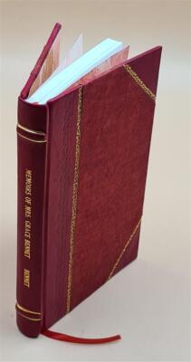 Memoirs Of Mrs. Grace Bennet : Lately Deceased : Relict Of The R [Leather Bound]-image
