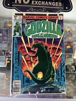 GODZILLA #24 King Of The Monsters Marvel Comics 1979 Final Issue (back Damaged)-image