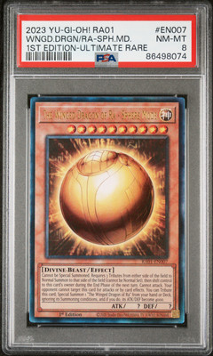 2023 1ST ED-ULTIMATE RARE #EN007 THE WINGED DRAGON OF RA-SPHERE MODE PSA 8-image