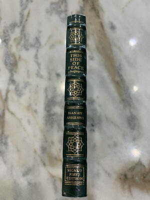 MINT SIGNED SEALED - This Side of Peace Hanan Ashrawi - Easton Press 1st Edition-image