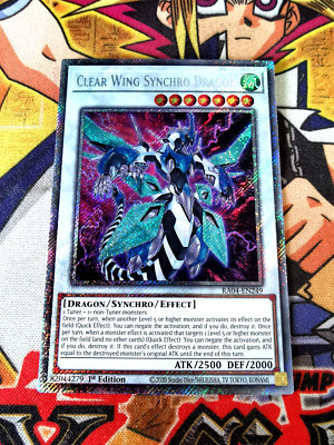 Crystal Wing Synchro Dragon ra04-en249 (NEW) Platinum-Secret Yu-Gi-Oh-image