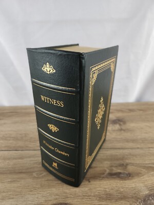 Leather Regnery Witness Whittaker Chambers Gold Gilded Leather Bound 1997-image